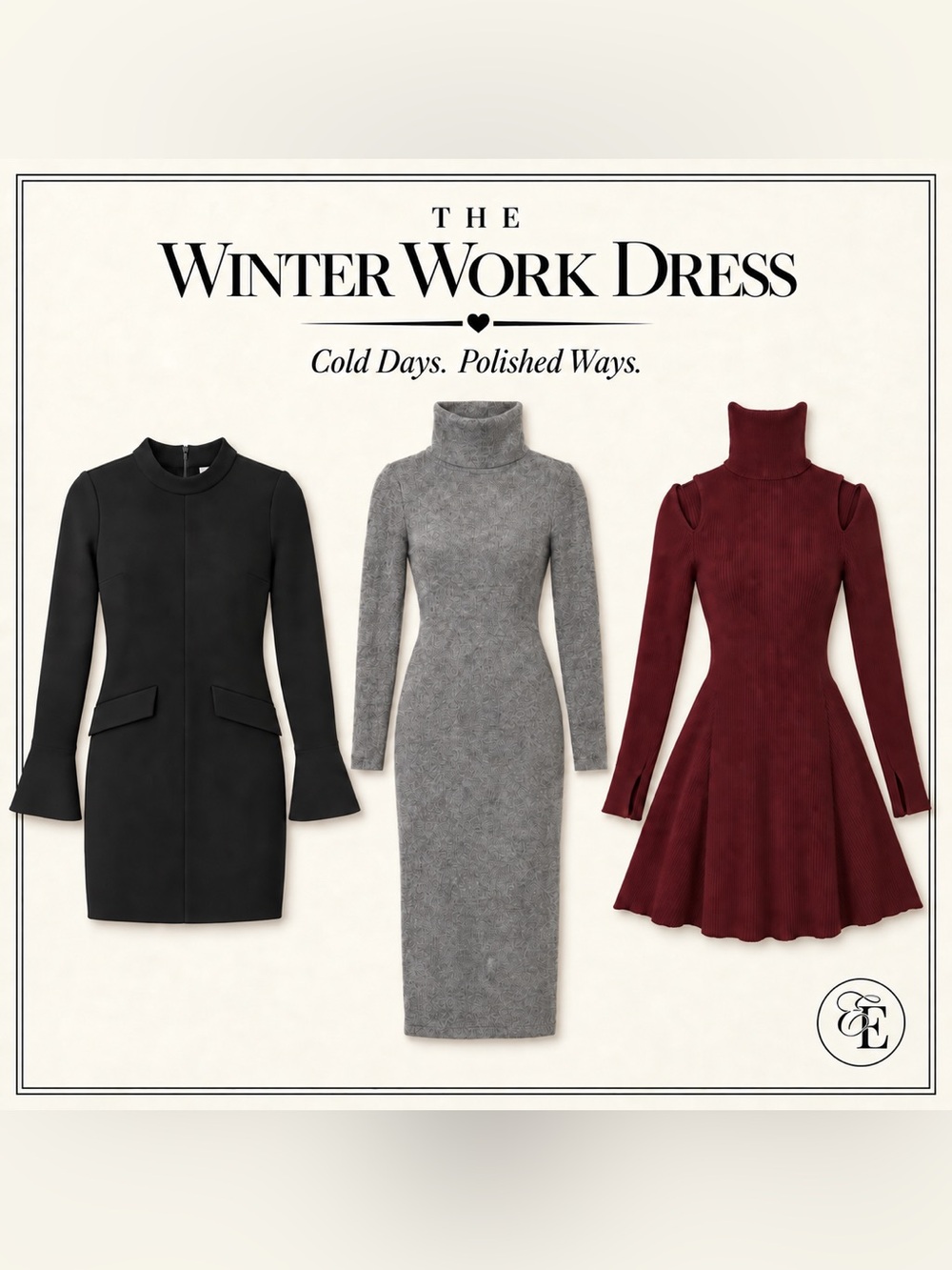 Zara TWIK Vero Moda Winter Work Dress Bundle, size XS. S, M